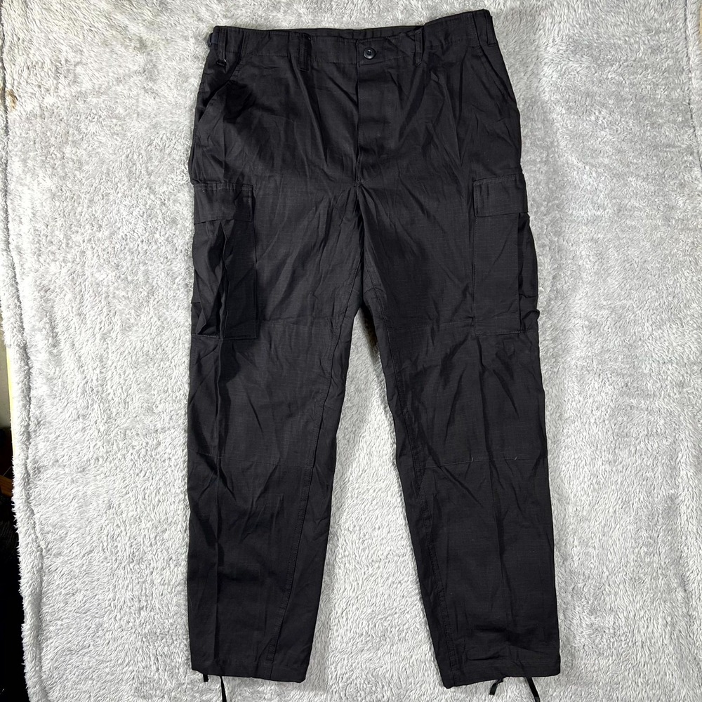 Tru-Spec Military Cargo Pants Mens Large Black Utility Pockets Hiking Outdoor
